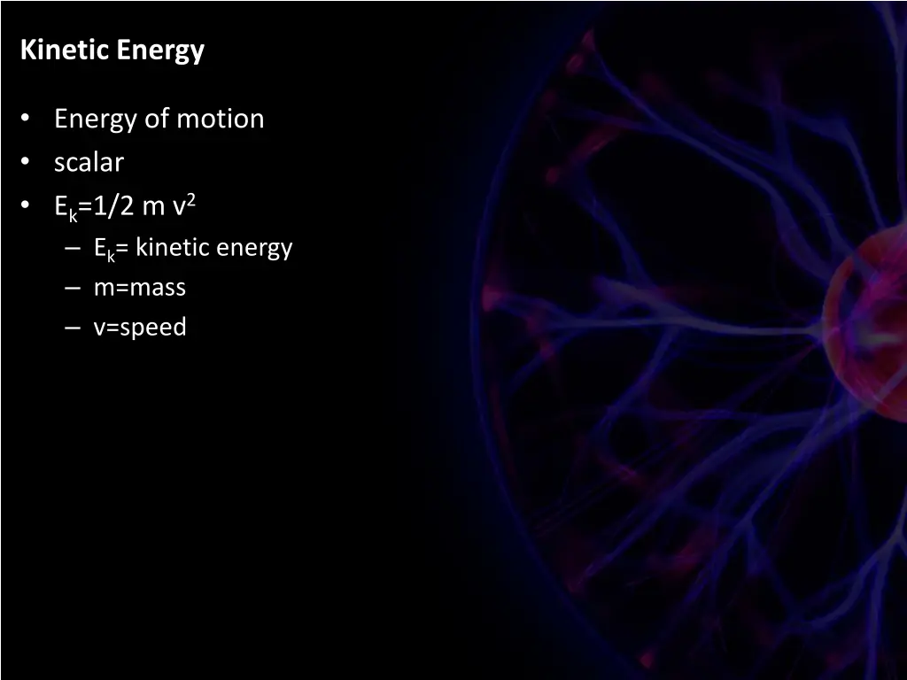 kinetic energy