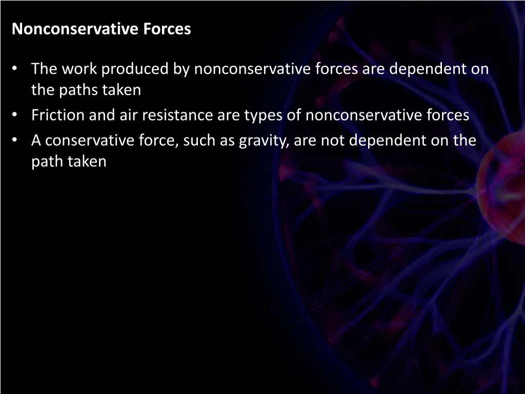 nonconservative forces