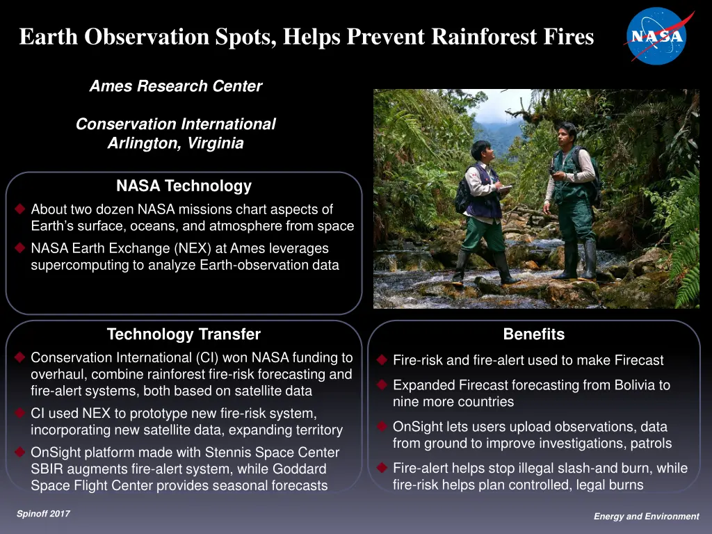 earth observation spots helps prevent rainforest