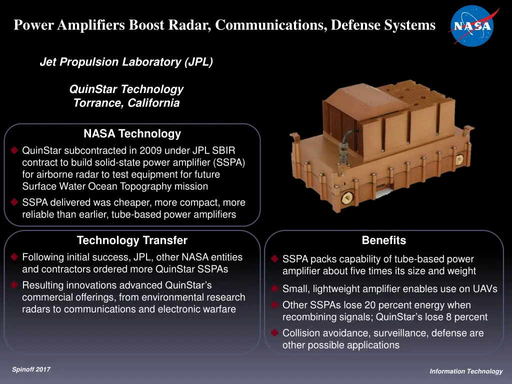 power amplifiers boost radar communications