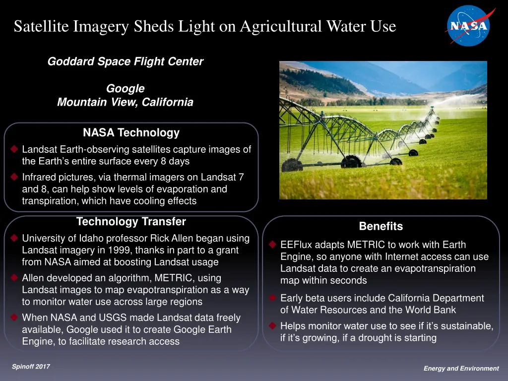 satellite imagery sheds light on agricultural