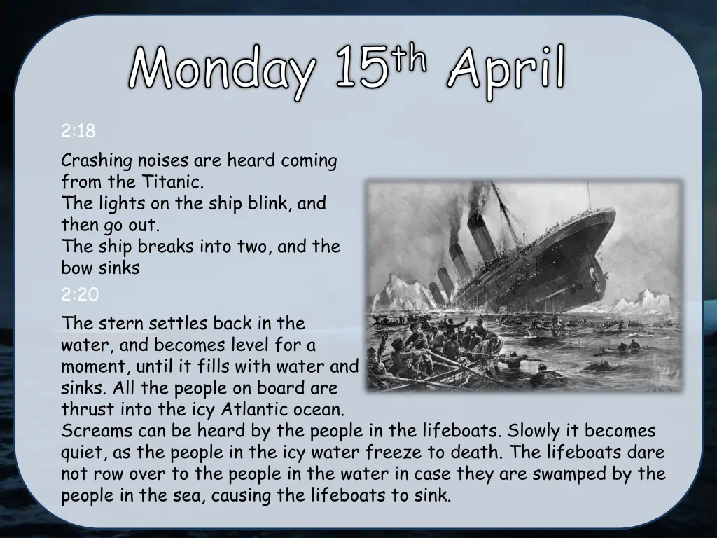 monday 15 th april 3