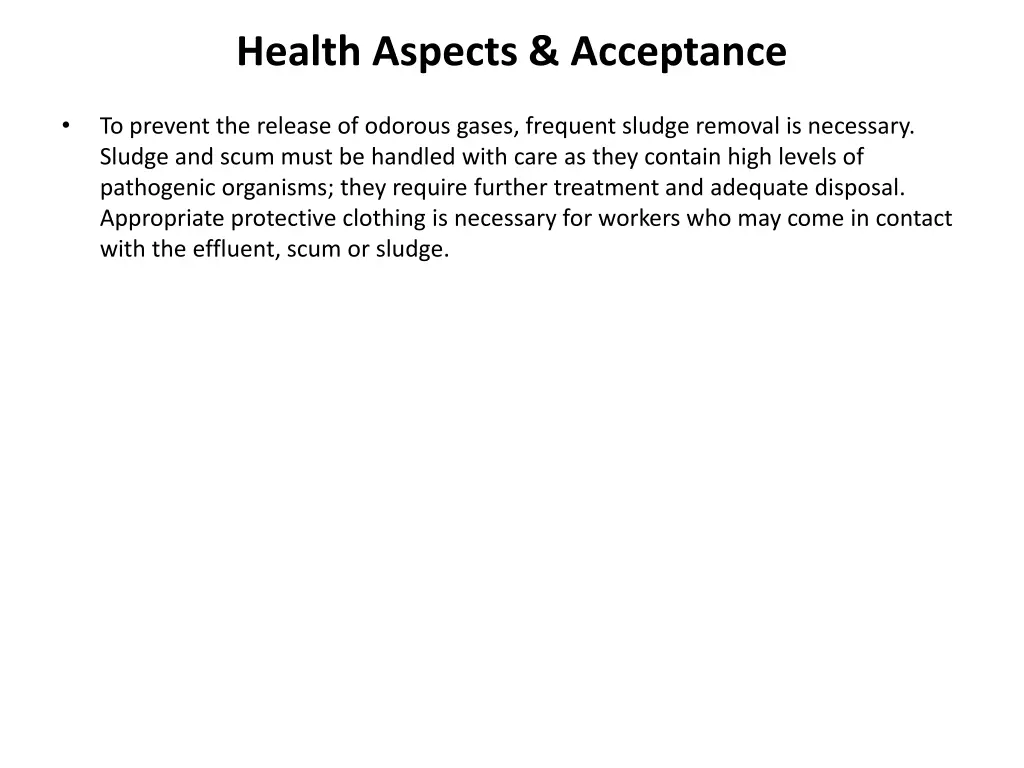 health aspects acceptance