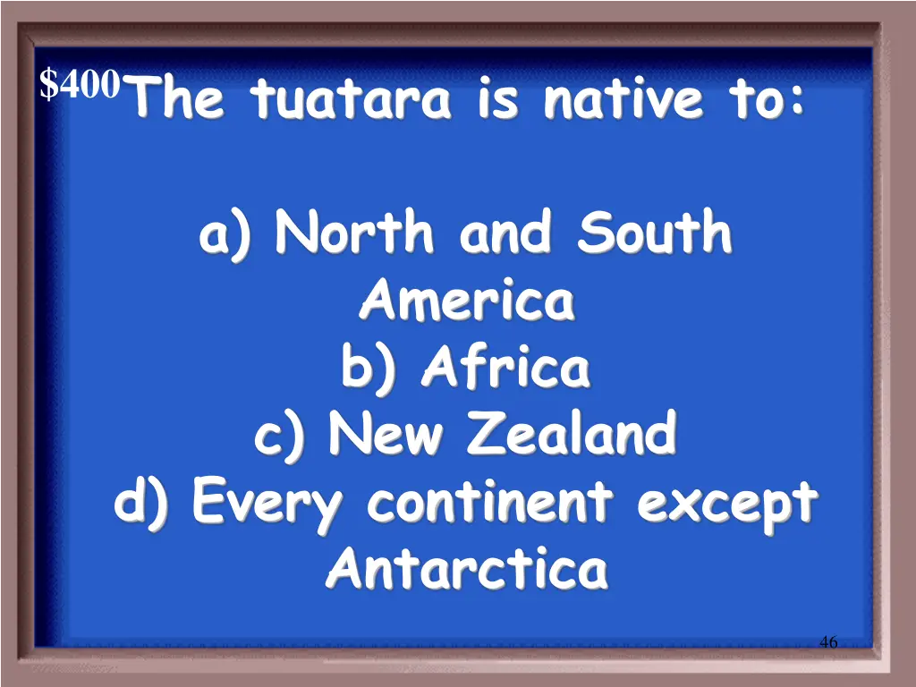 the tuatara is native to