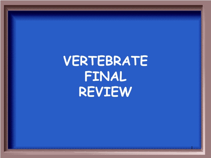 vertebrate final review