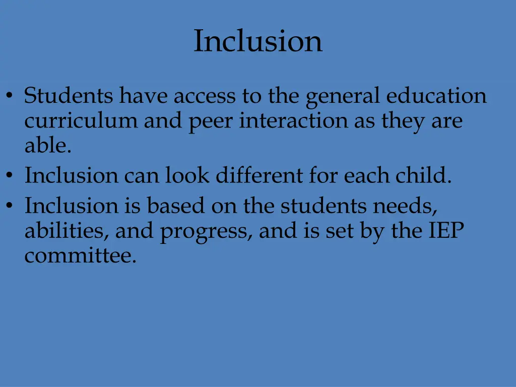 inclusion