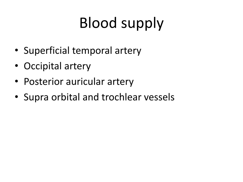 blood supply