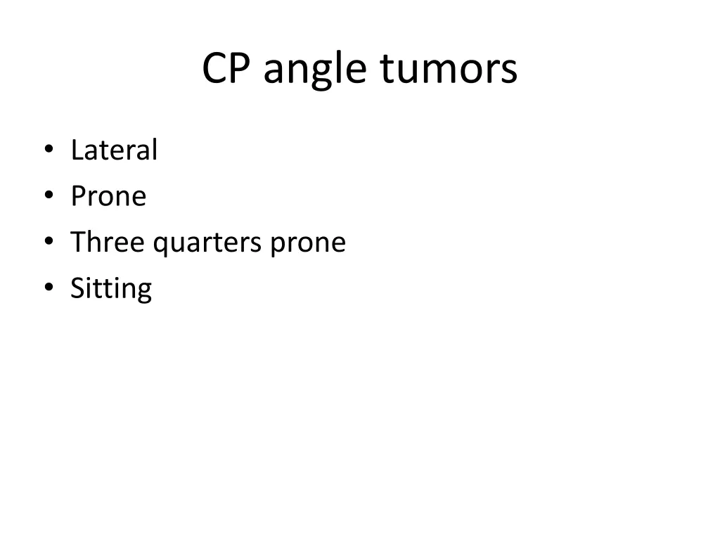 cp angle tumors