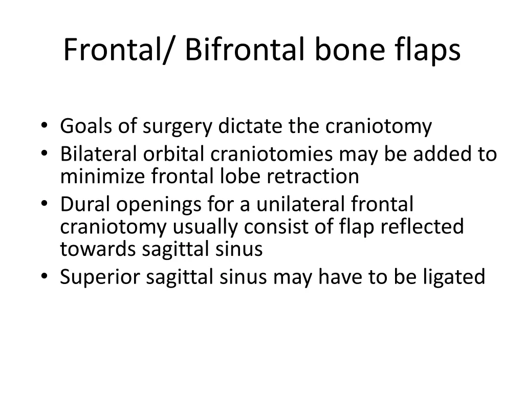 frontal bifrontal bone flaps 2