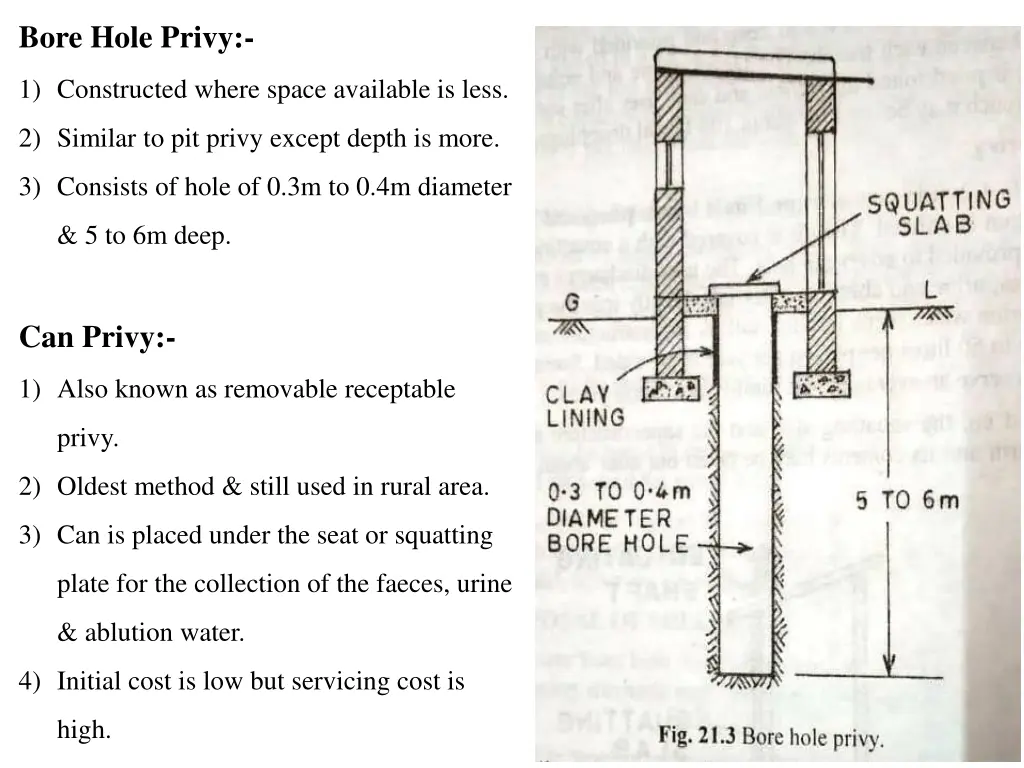 bore hole privy