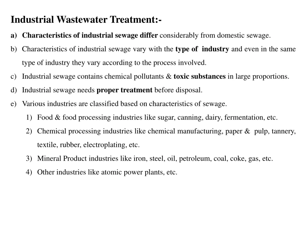 industrial wastewater treatment