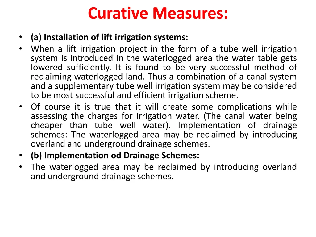 curative measures