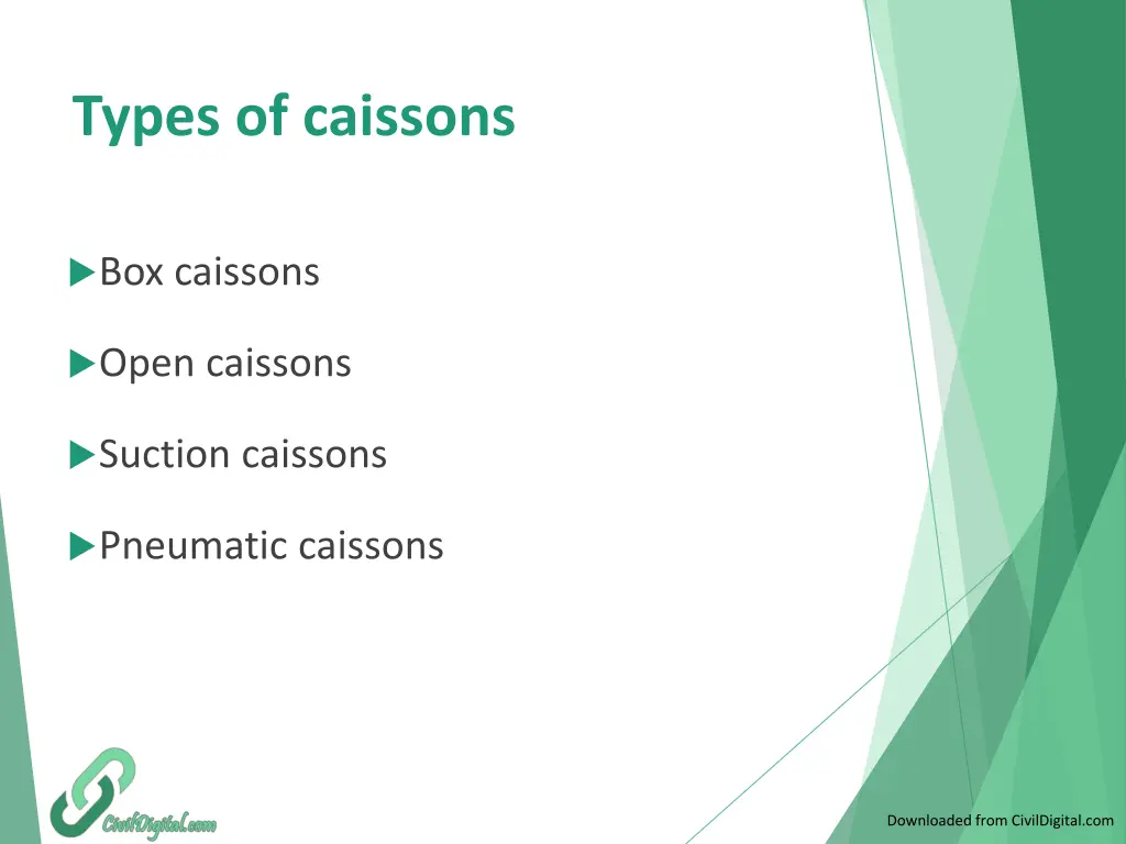 types of caissons