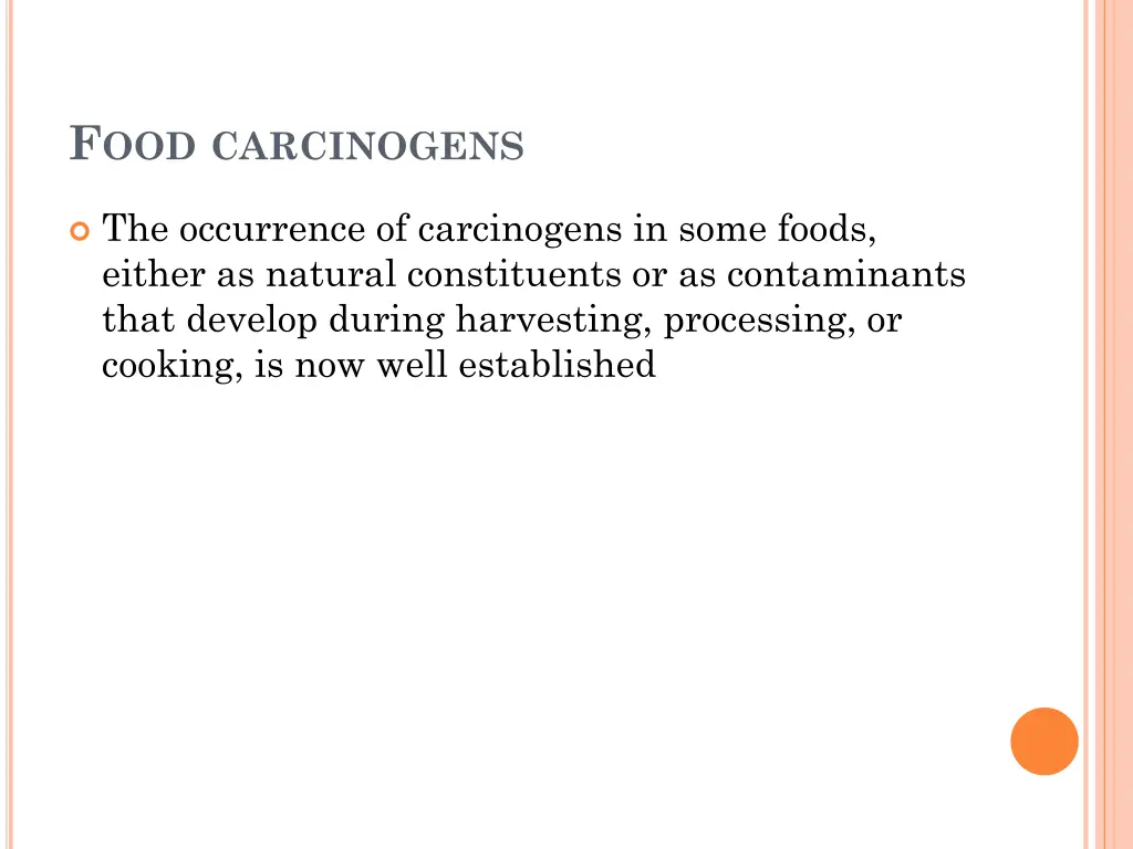 f ood carcinogens