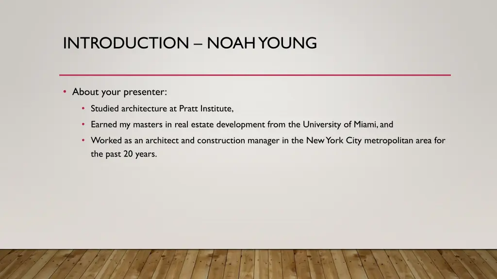 introduction noah young