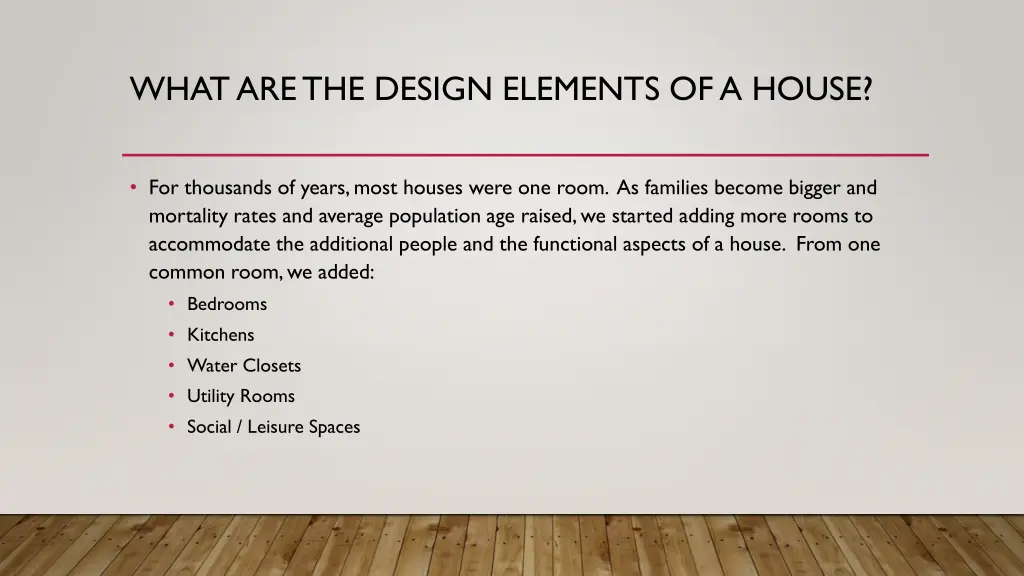 what are the design elements of a house