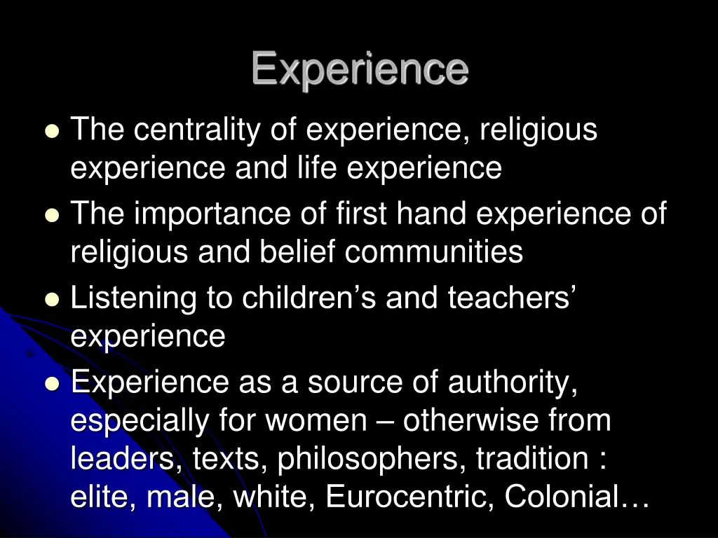 experience