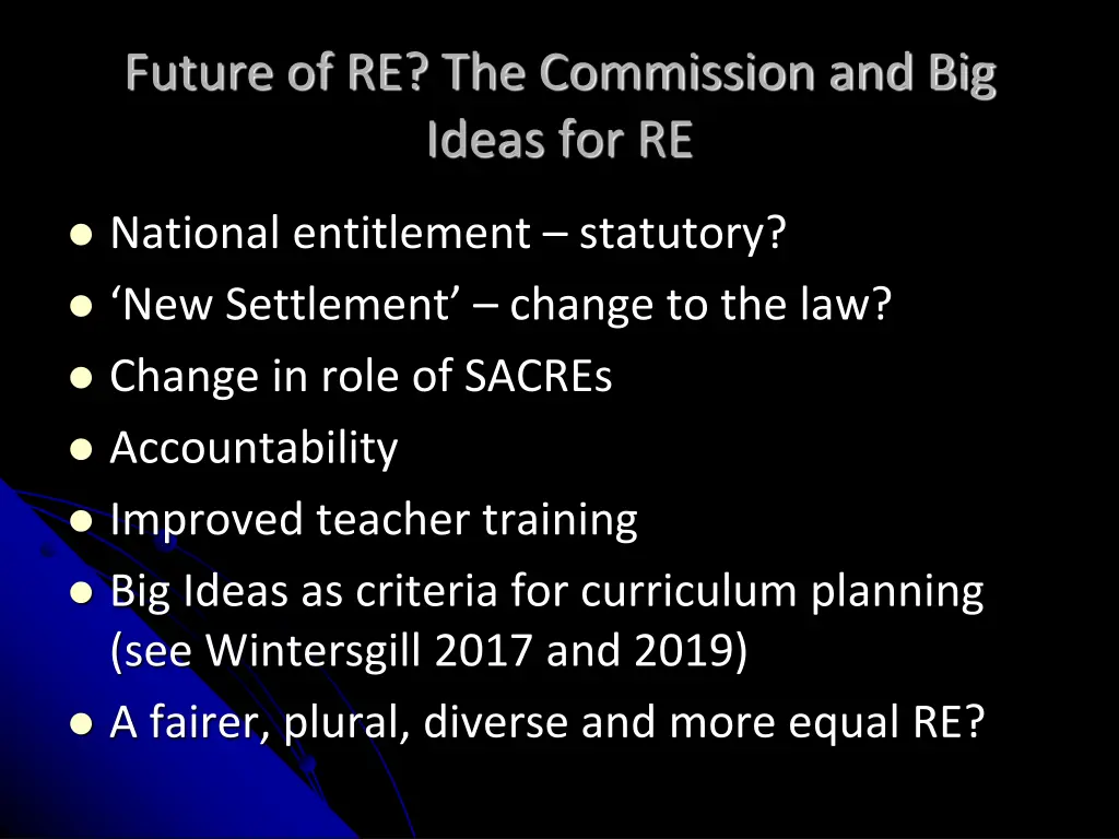 future of re the commission and big ideas for re