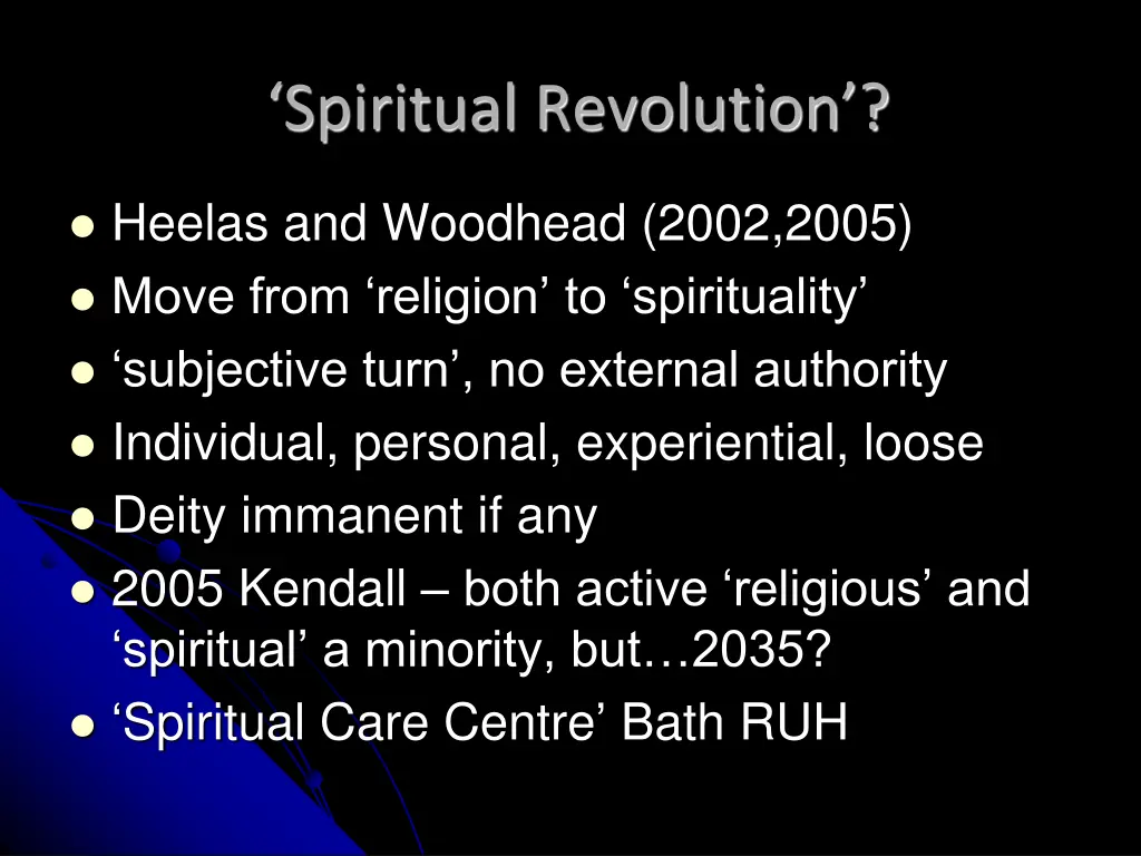 spiritual revolution