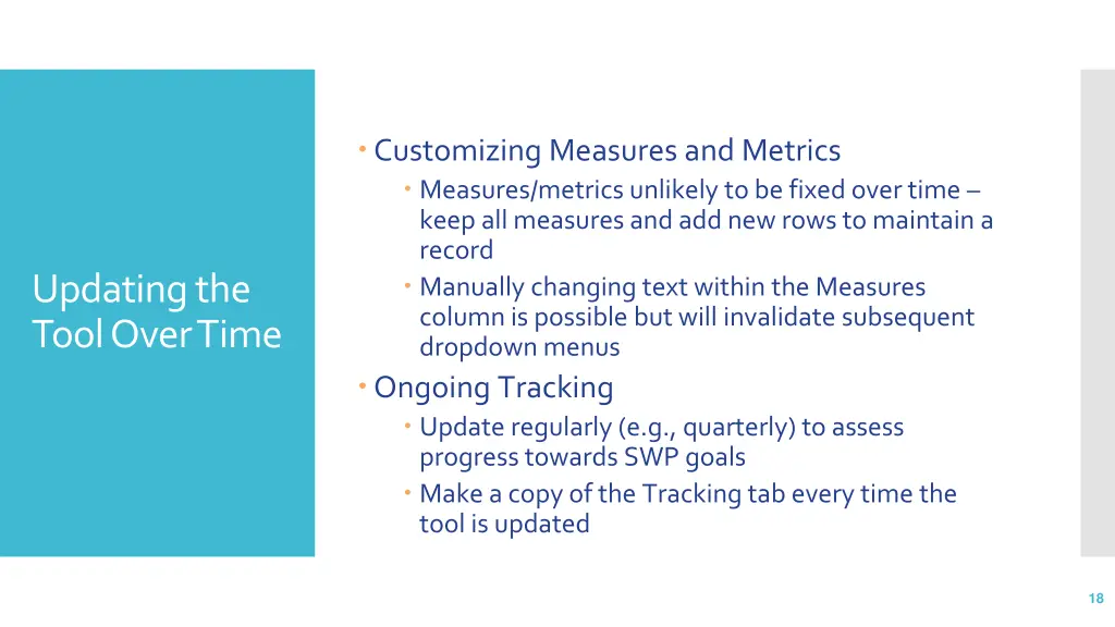 customizing measures and metrics measures metrics