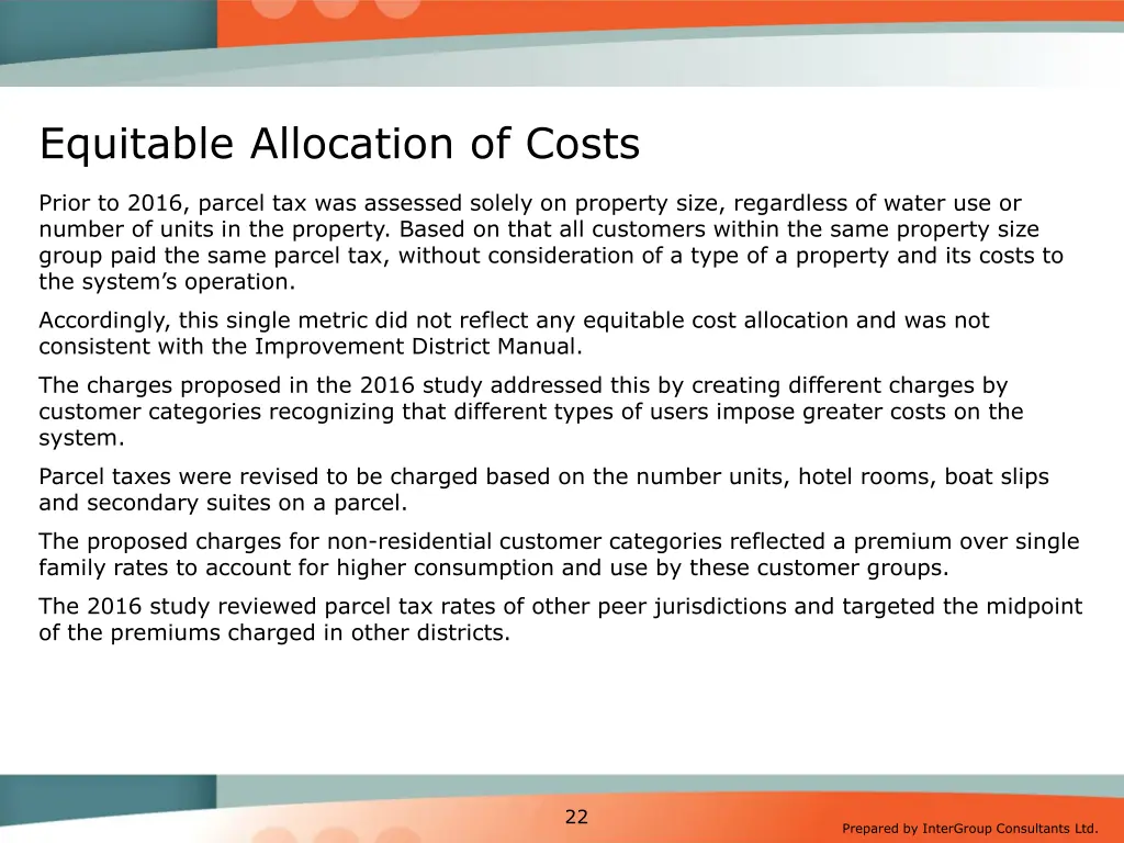 equitable allocation of costs 1