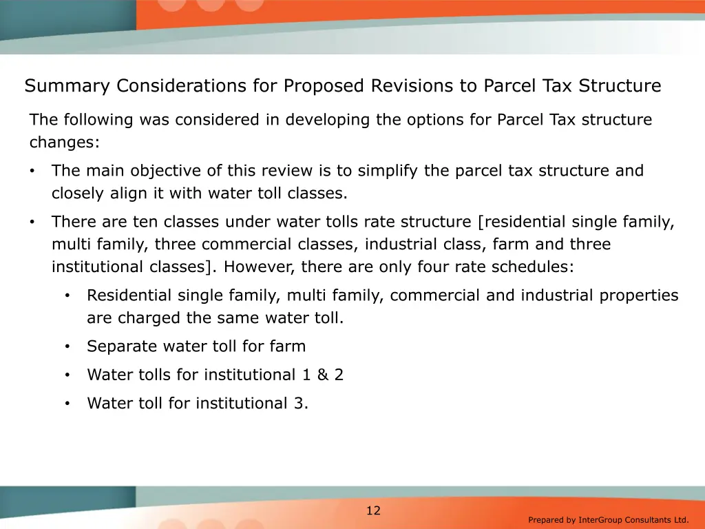 summary considerations for proposed revisions 1