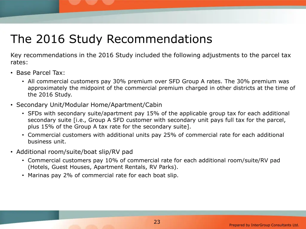 the 2016 study recommendations