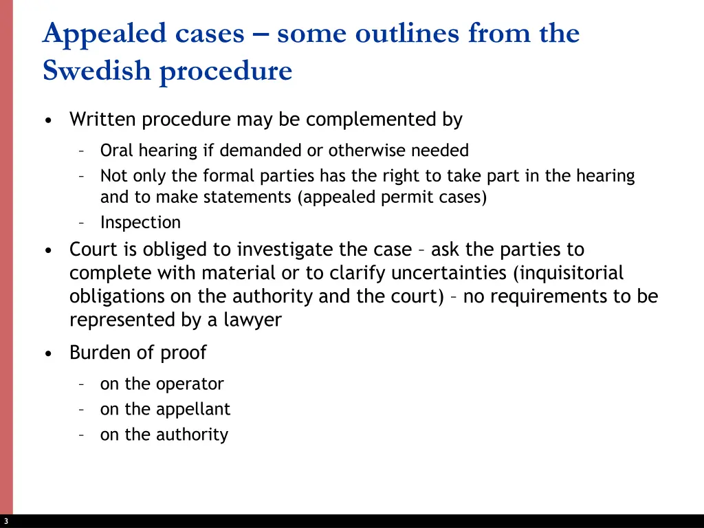 appealed cases some outlines from the swedish