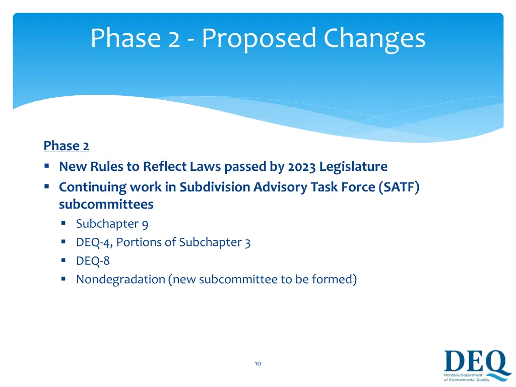 phase 2 proposed changes