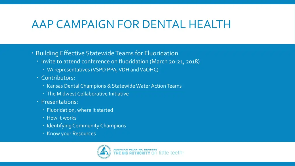 aap campaign for dental health