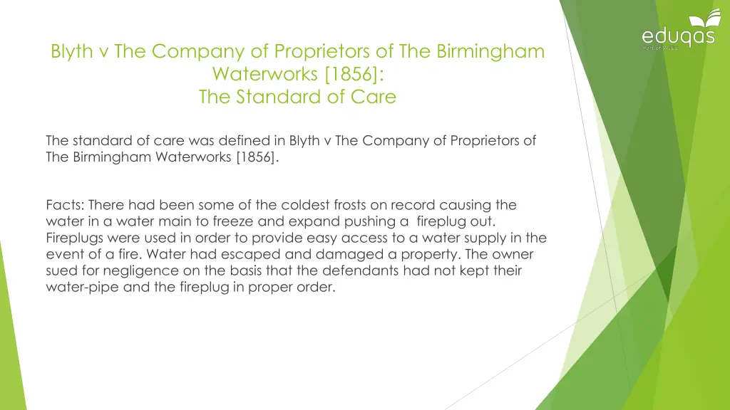 blyth v the company of proprietors