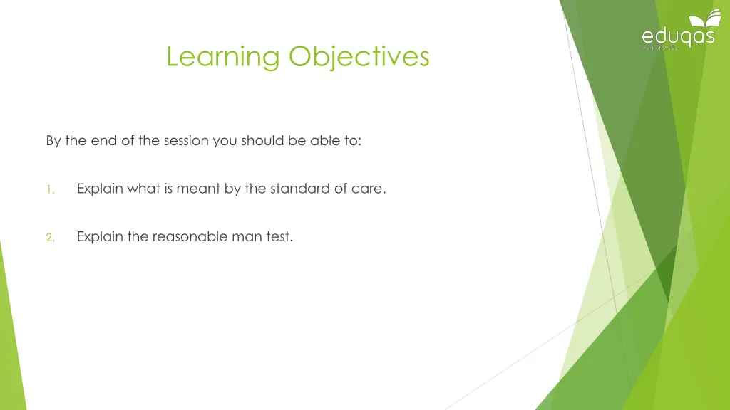 learning objectives