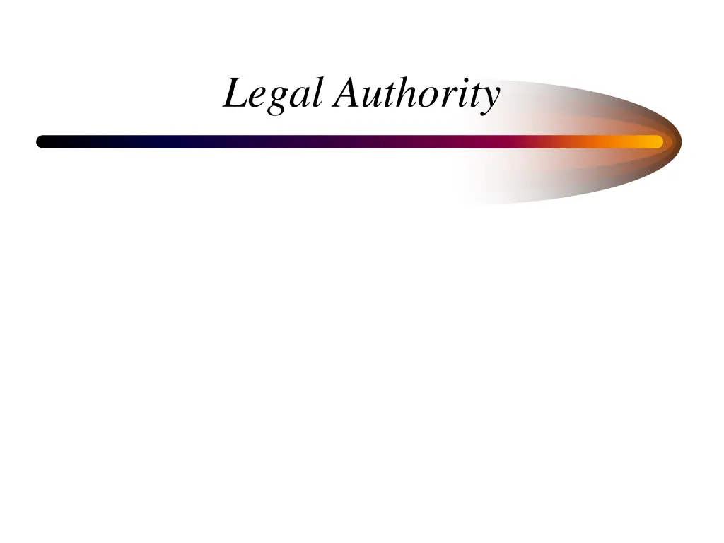 legal authority