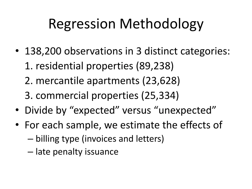 regression methodology 1