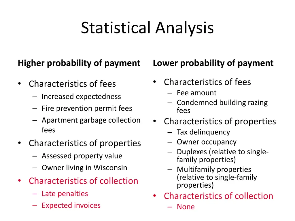 statistical analysis 1