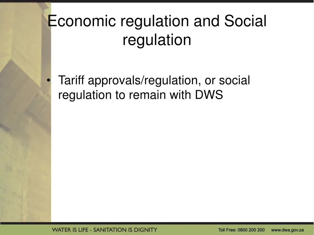 economic regulation and social regulation