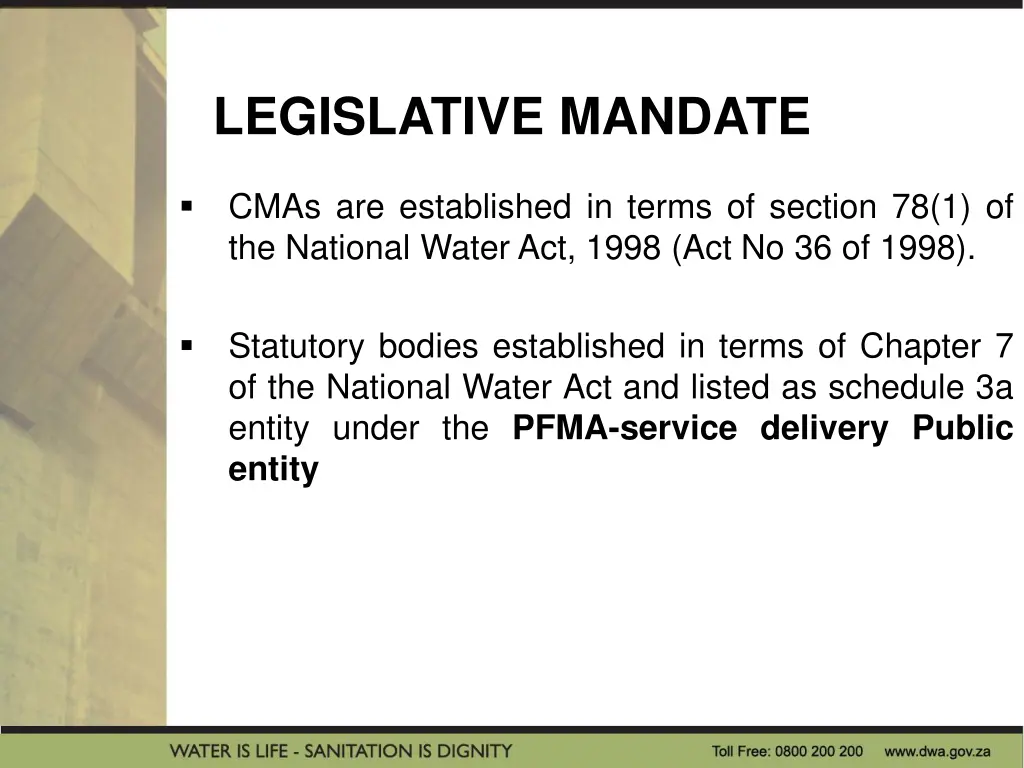 legislative mandate