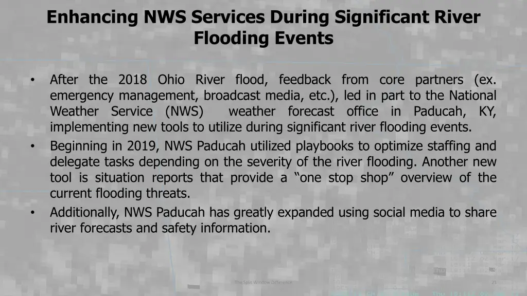 enhancing nws services during significant river