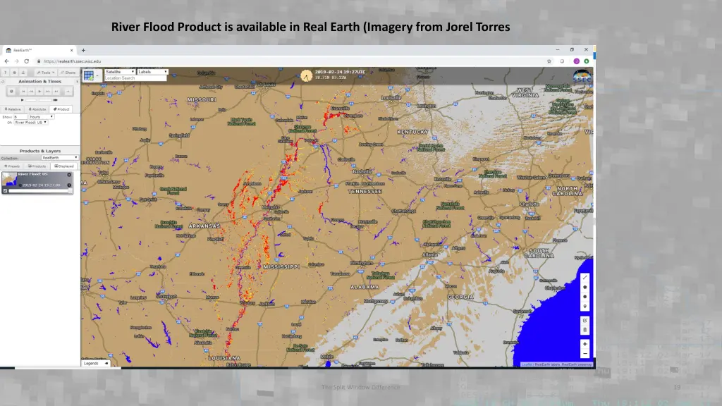 river flood product is available in real earth