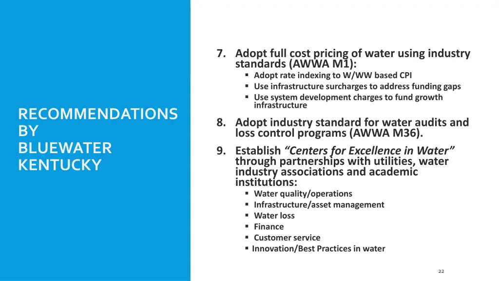 7 adopt full cost pricing of water using industry