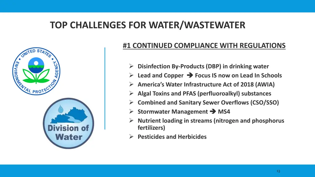 top challenges for water wastewater