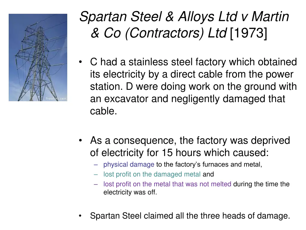 spartan steel alloys ltd v martin co contractors