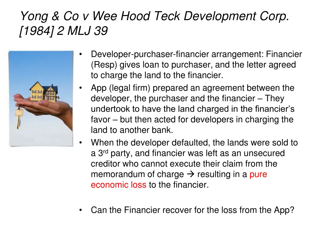 yong co v wee hood teck development corp 1984