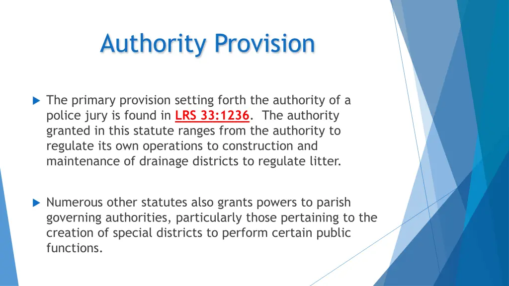 authority provision