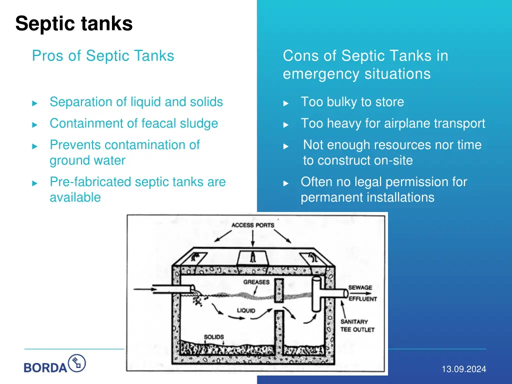 septic tanks