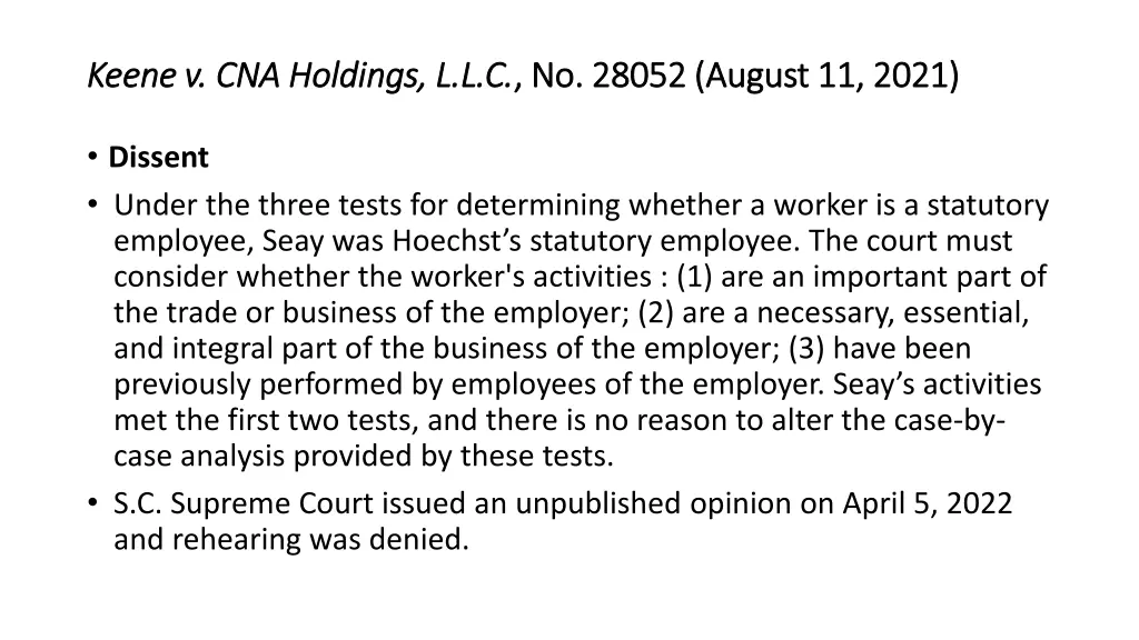 keene v cna holdings l l c keene v cna holdings 1