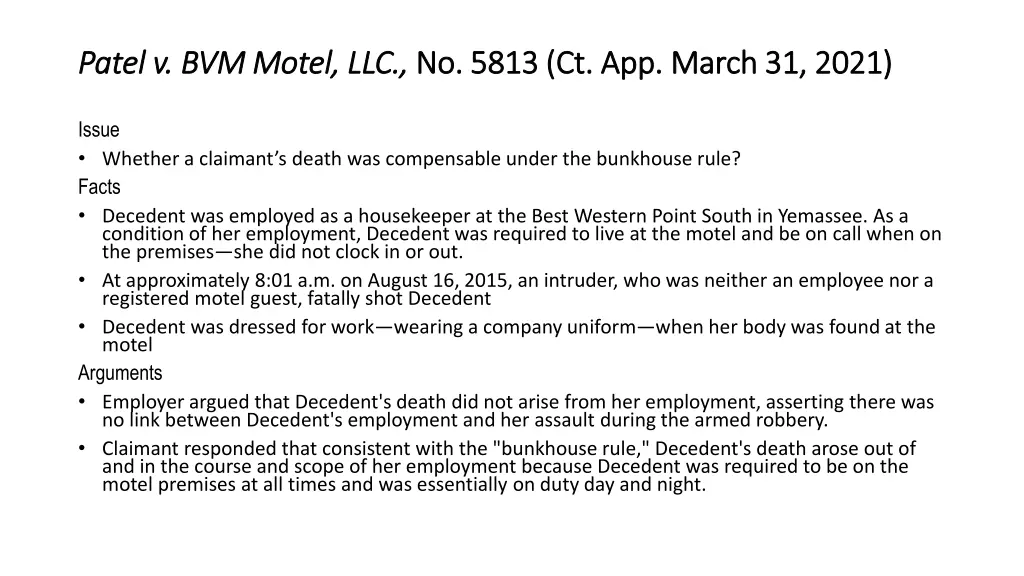 patel v bvm motel llc patel v bvm motel