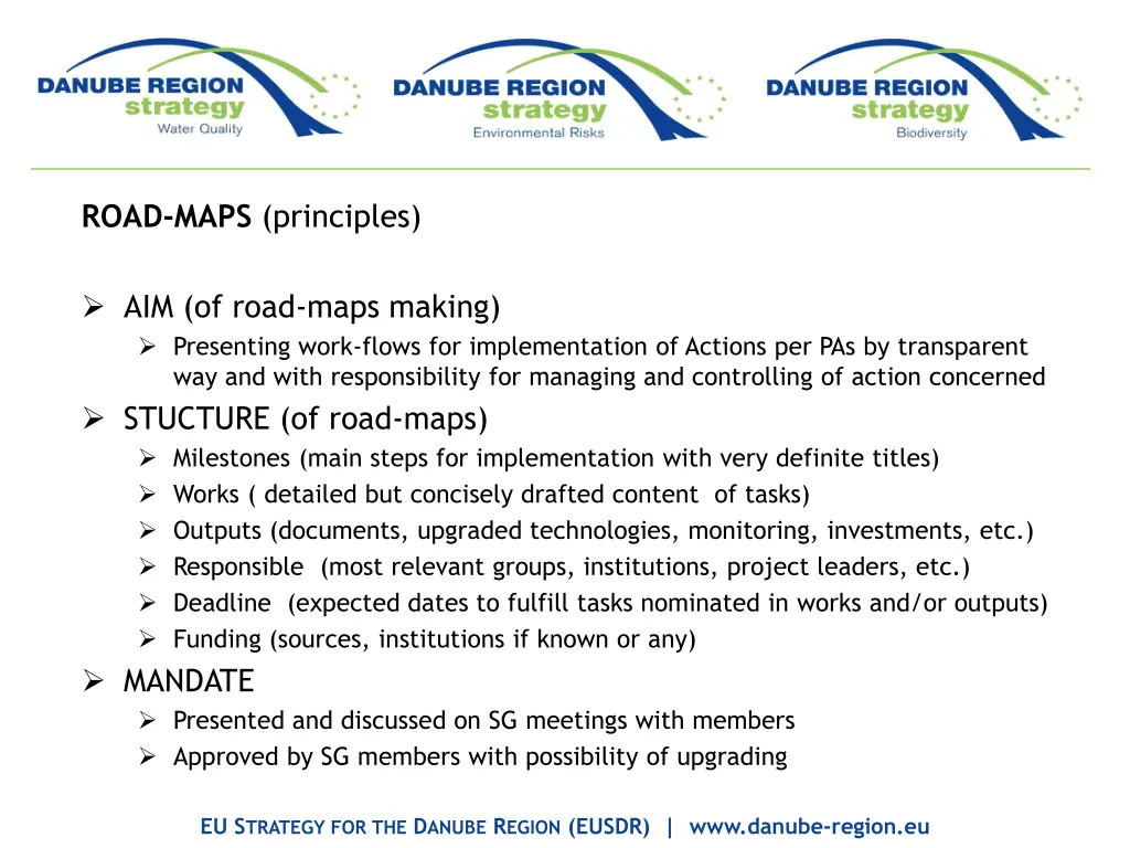 road maps principles