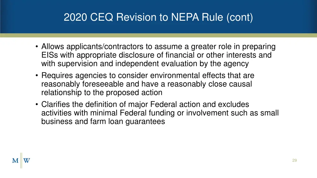 2020 ceq revision to nepa rule cont