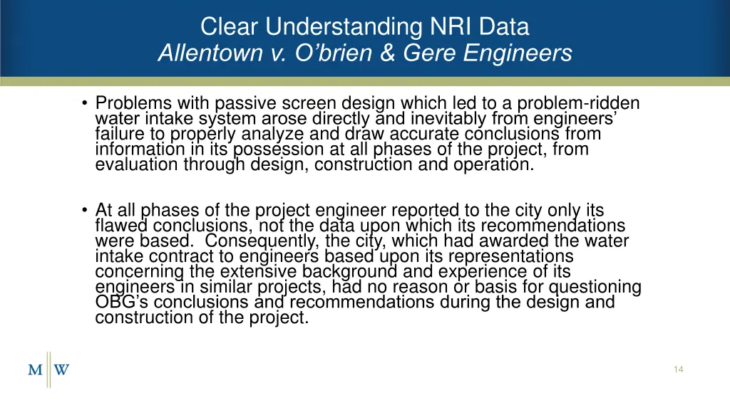 clear understanding nri data allentown v o brien